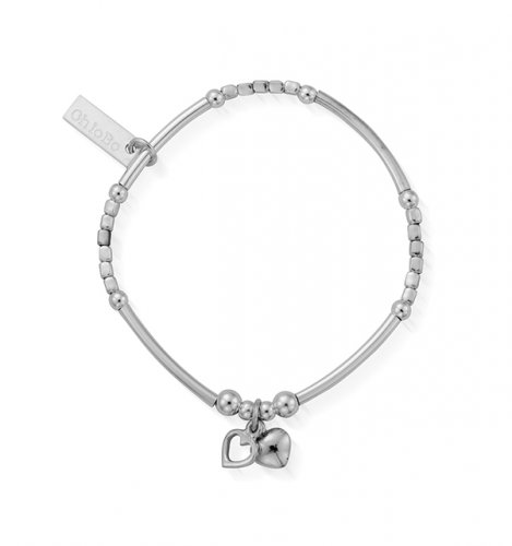 Chlobo Children?s Mini Noodle Cube Double Heart Bracelet