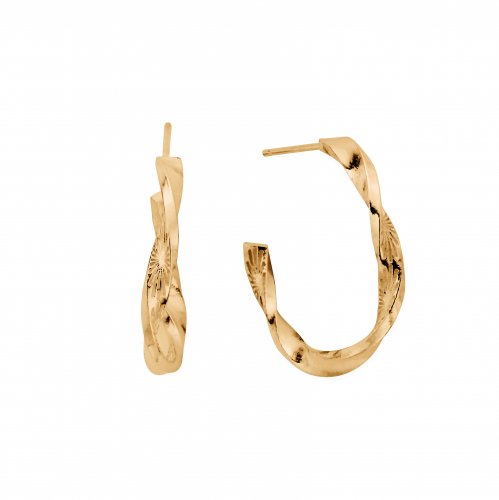 Chlobo Gold Sun Twisted Hoops