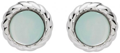 Unique Silver Stud Earrings with Rhodium Plating and Mother of Pearl