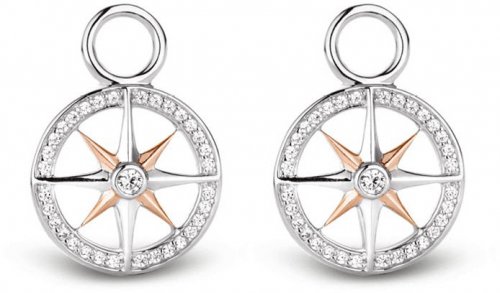 TI SENTO Rose Gold Cubic Zirconia Star Ear Charms 9205ZR