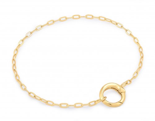 Ania Haie Gold Mini Link Charm Chain Connector Bracelet