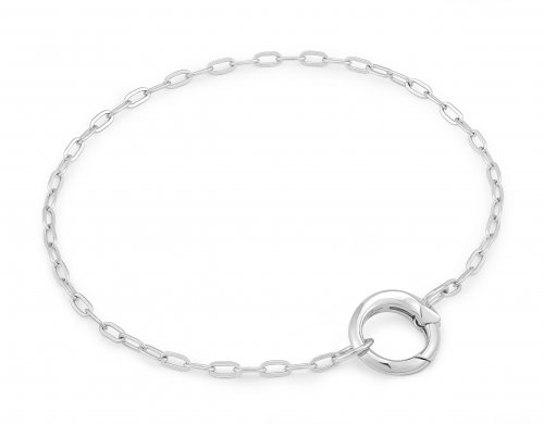 Ania Haie Silver Mini Link Charm Chain Connector Bracelet
