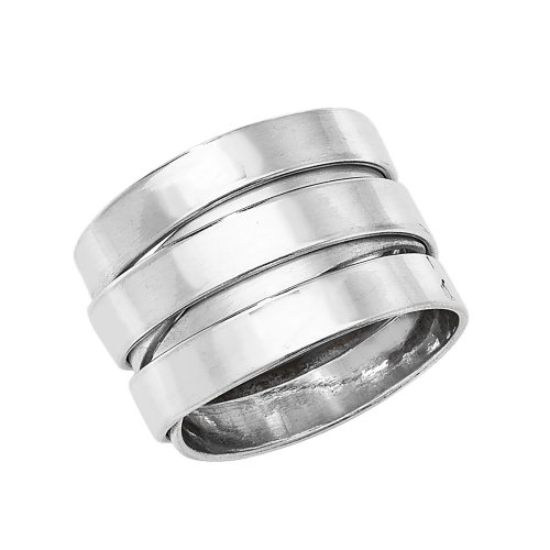 Silver 3 Row Wrap Ring 