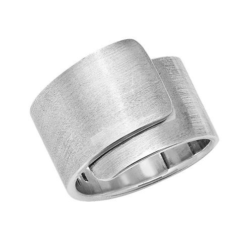 Silver Satin Wrap Ring 