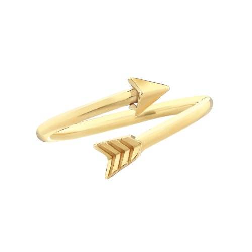 Silver Gold Plated Arrow Ring 