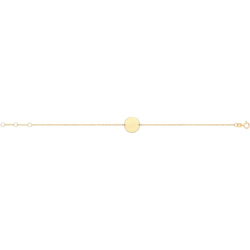 9ct Gold Disc Id Bracelet 