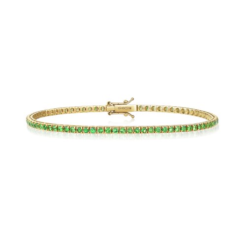 Tsavorite Bracelet In 18ct Gold 