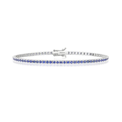 Sapphire Bracelet In 18ct White Gold 