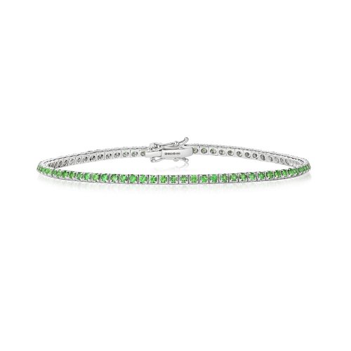 Tsavorite Bracelet In 18ct White Gold 