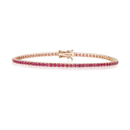 Ruby Bracelet In 18ct Rose Gold 