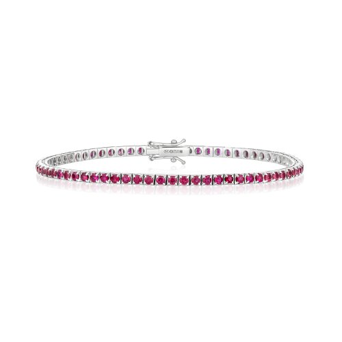 Ruby Bracelet In 18ct White Gold 