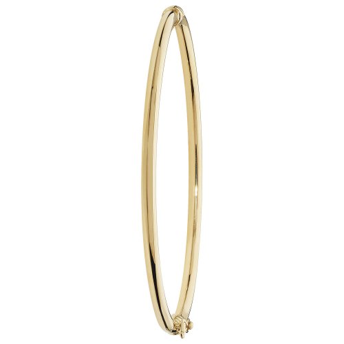 9ct Gold Plain Hinged Bangle 
