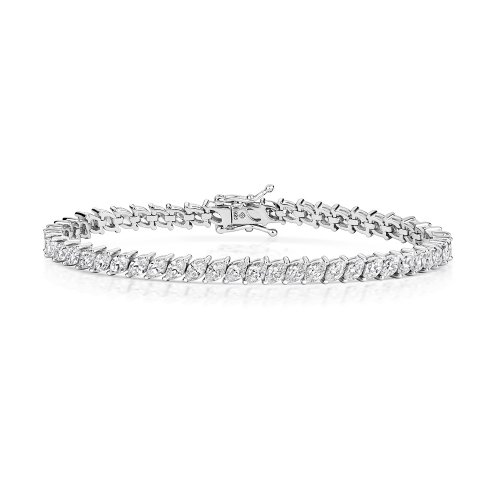 Marquise Cut Claw Set Line Bracelet LBG0010