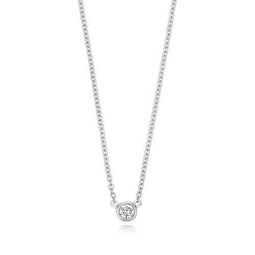 Diamond Necklace In 18ct White Gold 