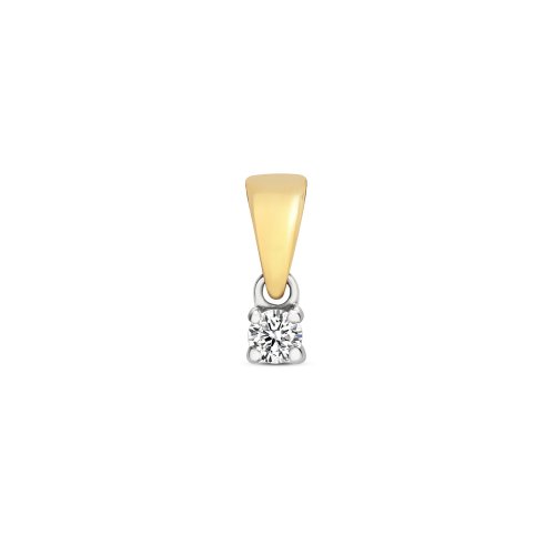 Diamond 4 Claw Pendant In 9ct Gold 