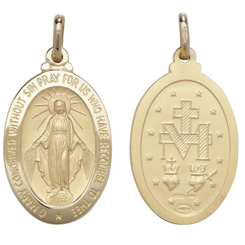 9ct Gold Miraculous Pendant 