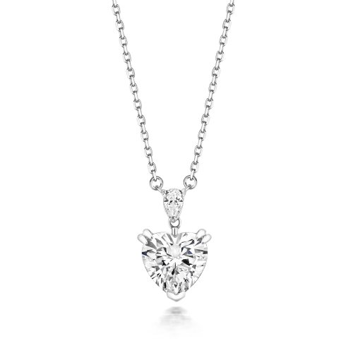 Heart And Pear Shape Classic Pendant On Fixed Chain LPG0022
