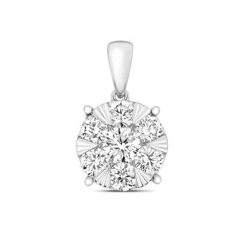Diamond Brilliant Pendant In 18ct White Gold 