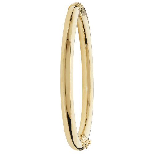 9ct Gold Plain Hinged Bangle 