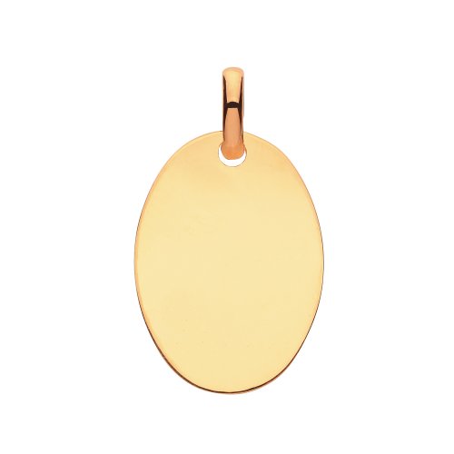 9ct Gold Oval Pendant 
