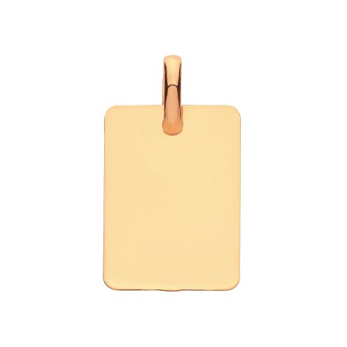 9ct Gold Rectangular Pendant 