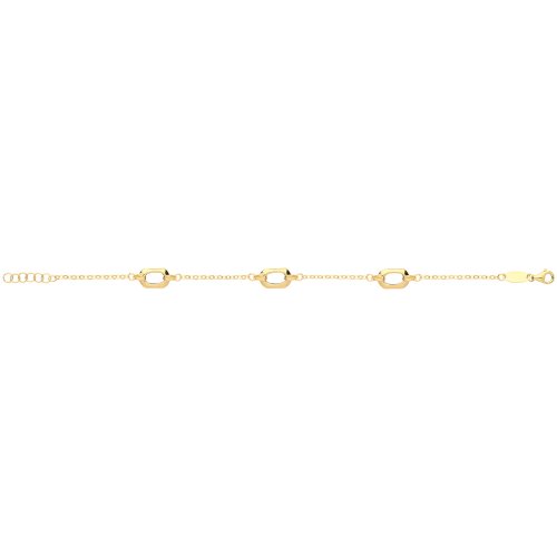 9ct Gold Hexagon Bracelet 
