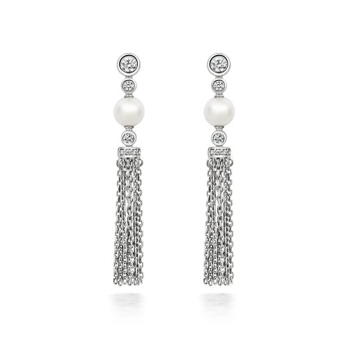 Pearl With Tassel Drop Earrings LEG0132