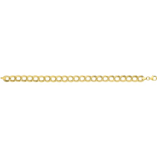 9ct Gold Oval Open Double Link Bracelet 