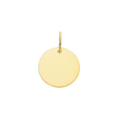 9ct Gold Disc Pendant 