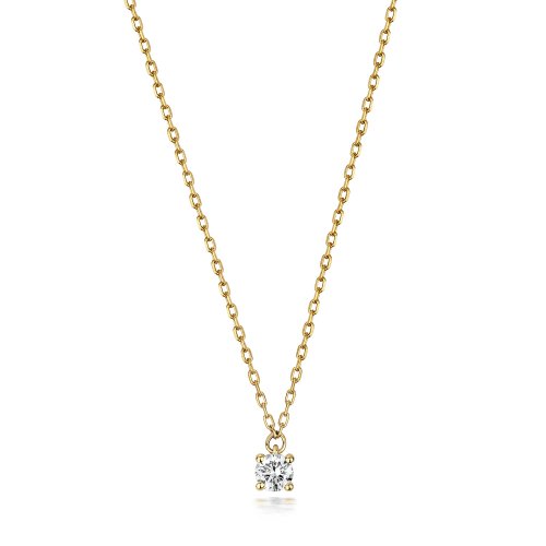 Diamond Necklace In 9ct Gold 
