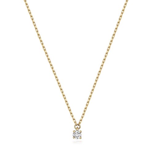 Diamond Necklace In 9ct Gold 