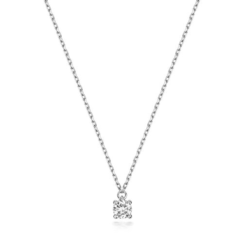 Diamond Necklace In 9ct White Gold 