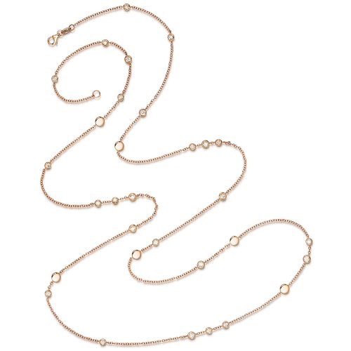 Diamond Necklace In 18ct Rose Gold 
