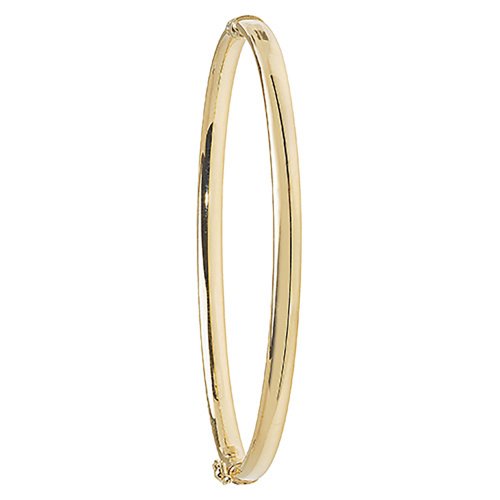 9ct Gold Tube Hinged Bangle 
