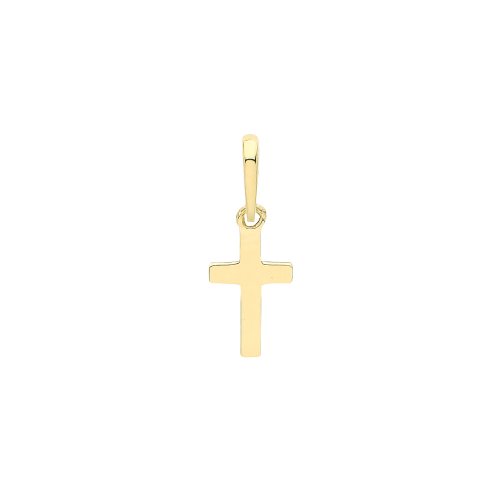 9ct Gold Plain Cross Pendant 