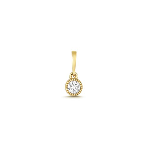 Diamond Rubover Pendant In 9ct Gold 