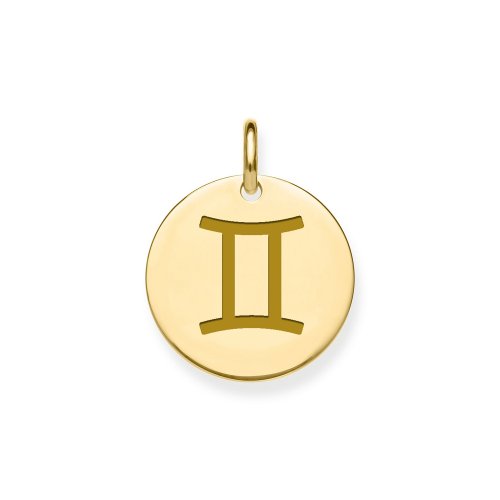 9ct Gold Gemini Zodiac Pendant 