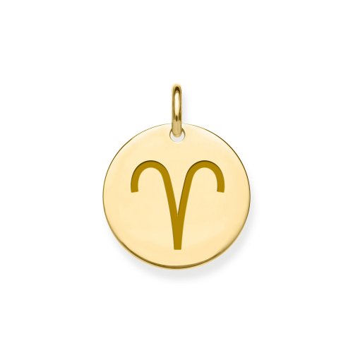 9ct Gold Aries Zodiac Pendant 