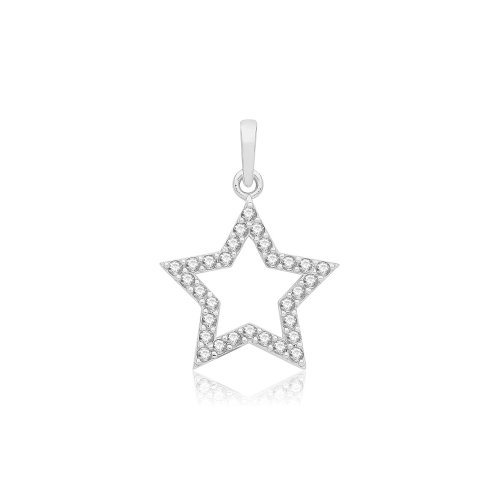 9ct Gold Cz Star Pendant 