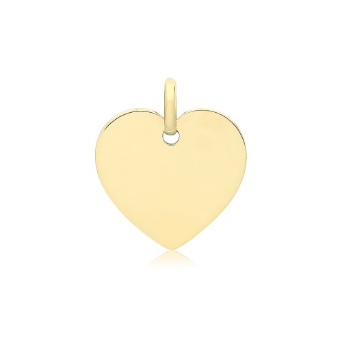 9ct Gold Plain Heart Pendant 