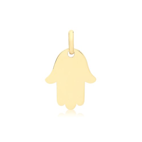 9ct Gold Plain Hamsa Pendant 