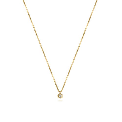 Diamond Necklace In 9ct Gold 