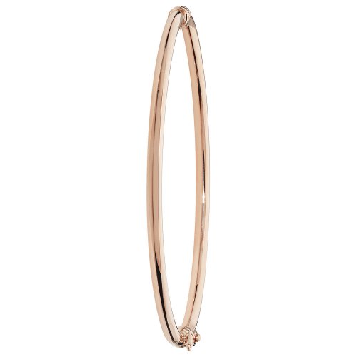 9ct Rose Gold Plain Hinged Bangle 