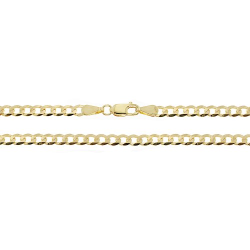 9ct Gold Flat Bevelled Curb Chain 