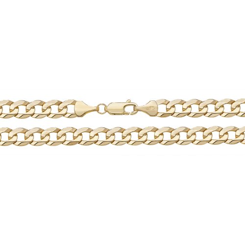 9ct Gold Flat Bevelled Curb Chain 