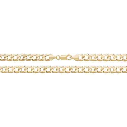 9ct Gold Flat Bevelled Curb Chain 
