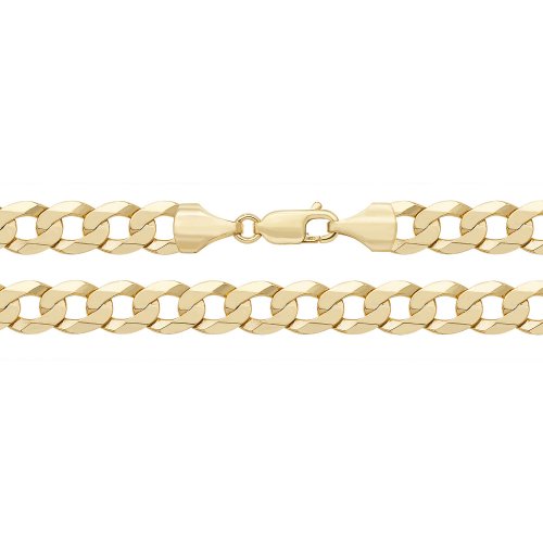 9ct Gold Flat Bevelled Curb Chain 