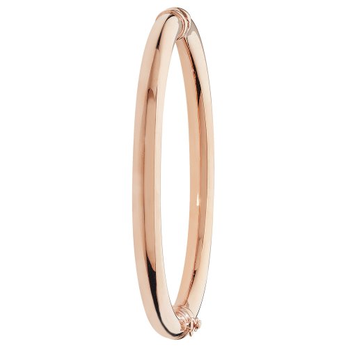 9ct Rose Gold Plain Hinged Bangle 