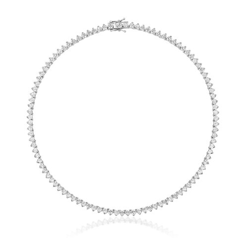 Heart Shape Claw Set Line Necklet LNG0004