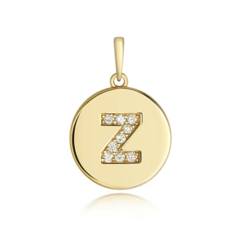 Diamond Initial Pendant In 9ct Gold 